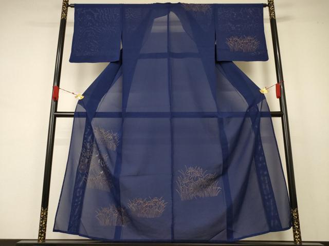 平和屋着物*夏物 訪問着 絽 草花文 金彩 銀糸 正絹 逸品 AABA9321jd