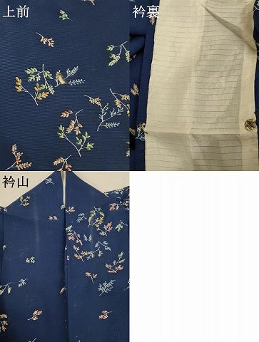 平和屋着物*夏物 小紋 絽 舞花文 正絹 逸品 AABA9332jd