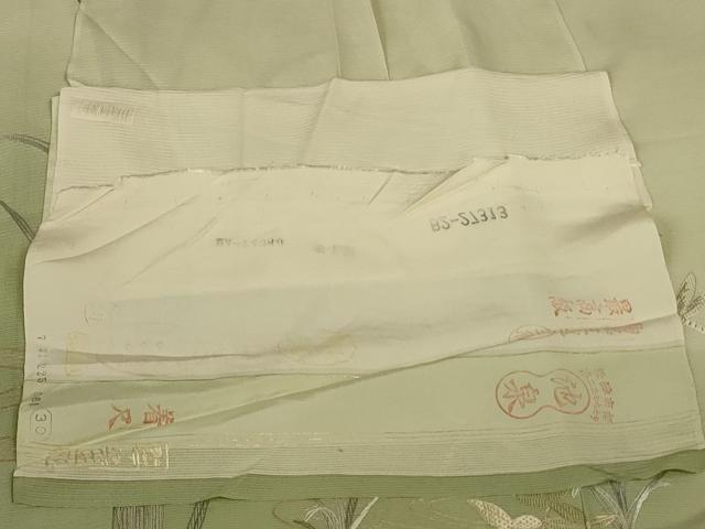 平和屋着物*夏物 訪問着 絽 刺繍 勝虫 暈し染め 銀糸 正絹 逸品 AABA9353jd