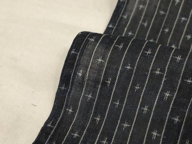 平和屋着物*夏物 上布 十字絣 麻 逸品 AABA9355jd