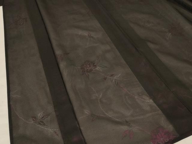 平和屋着物*夏物 小紋 絽 草花文 正絹 逸品 AABA9366jd