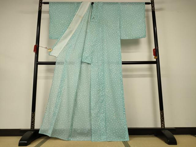 平和屋着物*夏物 小紋 絽 成り物 洗える着物 AABA9427jd