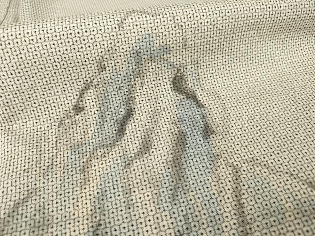 平和屋着物●本場大島紬 訪問着 手描き 白大島 100亀甲 総詰め 風景文 正絹 逸品 AABA9476ck