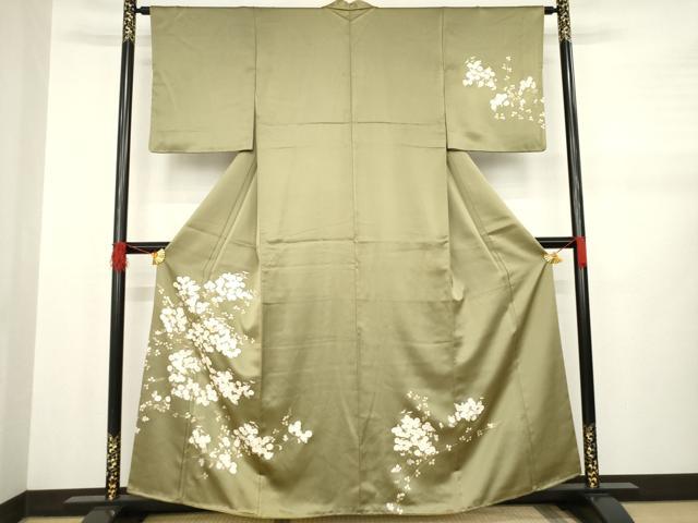 平和屋着物●訪問着 草花文 金彩 正絹 逸品 AABA9500ck