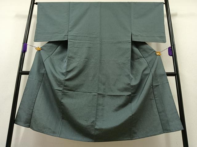 平和屋着物▽男性 お召 単衣 網目文 正絹 逸品 AABA9551jh
