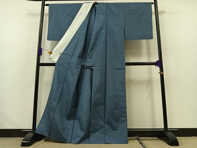 平和屋着物▽本場大島紬 単衣 薄縹色 まるやま扱い 正絹 逸品 AABA9597jh