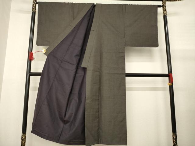 平和屋着物●男性 紬 アンサンブル 亀甲文 正絹 逸品 AABA9781ck