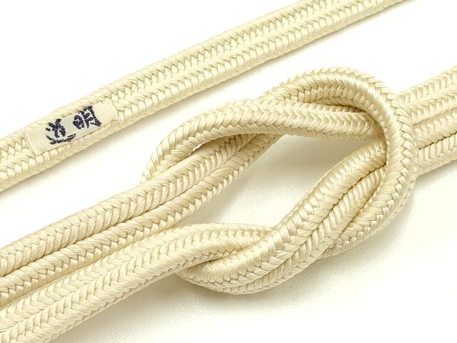 平和屋着物●極上 有職組紐道明 帯締め 冠組 練色 宮内庁御用 国立博物館御用 東京芸術大学御用 逸品 AABA9948ay