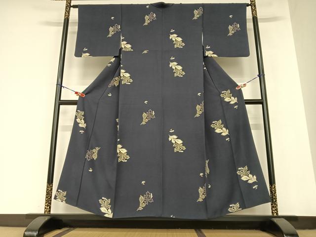 平和屋着物●上質な小紋 舞花文 正絹 逸品 AABB0092zg