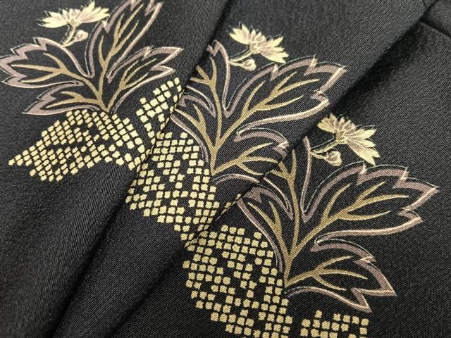 平和屋着物●上質な小紋 舞花文 正絹 逸品 AABB0092zg