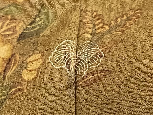 平和屋着物●訪問着 双鳥花蝶文 本苔染 正絹 逸品 AABB0171zg