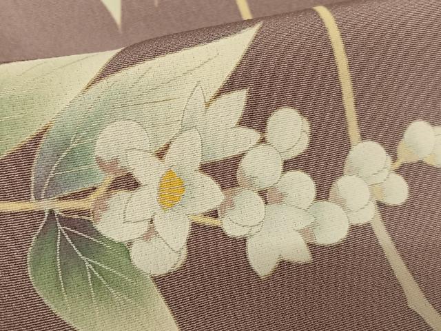 平和屋着物●本加賀友禅作家 村田和生 訪問着 枝花文 正絹 逸品 AABB0196zg