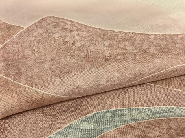 平和屋着物●訪問着 お召地 道長文 正絹 逸品 AABB0229zg