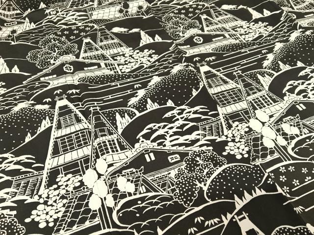平和屋着物●訪問着 型染め 風景文 正絹 逸品 AABB0277zg