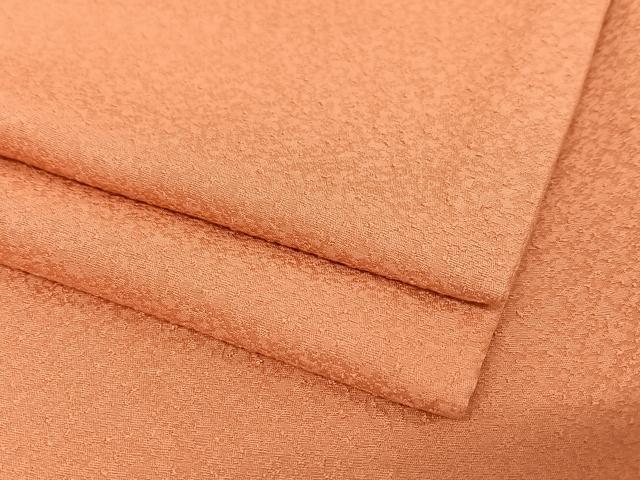 平和屋着物●上質な色無地 紋意匠 甚三紅色 正絹 逸品 AABB0352zg
