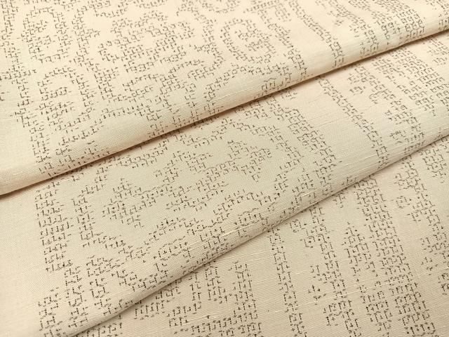 平和屋着物●結城紬 80亀甲 間道 正絹 逸品 AABB0361ph