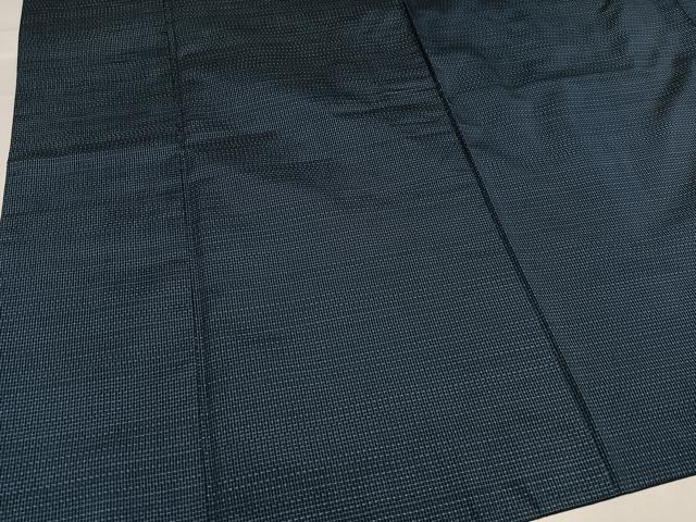 平和屋着物●男性 本場大島紬 アンサンブル 長襦袢(袷)セット 格子 正絹 逸品 AABB0400ph