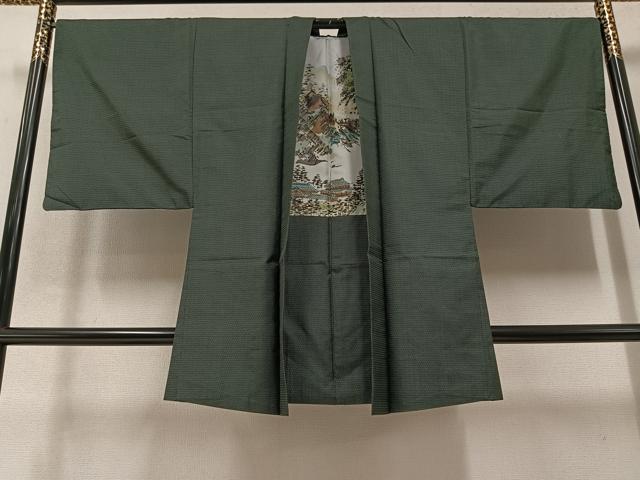平和屋着物●男性 本場大島紬 アンサンブル 100亀甲 総詰め 正絹 逸品 AABB0413ph