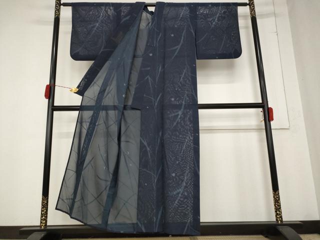 平和屋着物*夏物 小紋 紗 芝文 正絹 逸品 AABB0516st