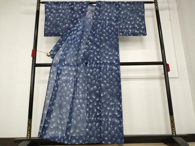 平和屋着物*夏物 小紋 絽 松葉 洗える着物 AABB0528st