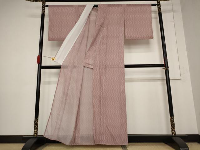 平和屋着物*夏物 小紋 絽 流水文 洗える着物 AABB0537st