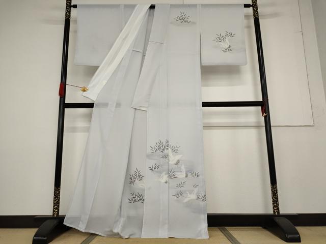 平和屋着物*夏物 訪問着 絽 流水飛鳥文 洗える着物 AABB0589st