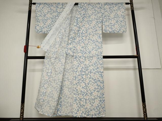 平和屋着物*夏物 小紋 絽 花尽くし 洗える着物 AABB0631st