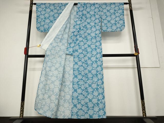 平和屋着物*夏物 小紋 絽 花尽くし 洗える着物 AABB0632st