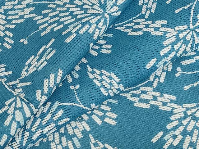 平和屋着物*夏物 小紋 絽 花尽くし 洗える着物 AABB0632st