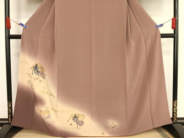 平和屋着物●訪問着 手描き 女人文 暈し染め 金彩 正絹 逸品 AABB1301np