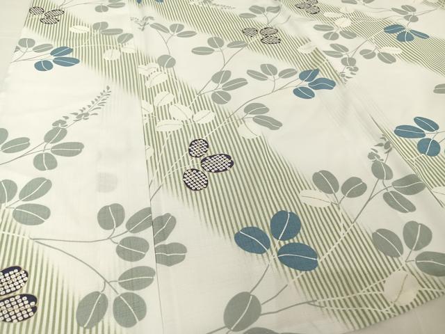 平和屋着物*夏物 撫松庵 小紋 萩 洗える着物 AABB1307np