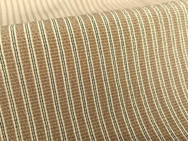 平和屋着物▽本塩沢 単衣 縞 大丸織物 証紙付き 正絹 逸品 AABB1354np