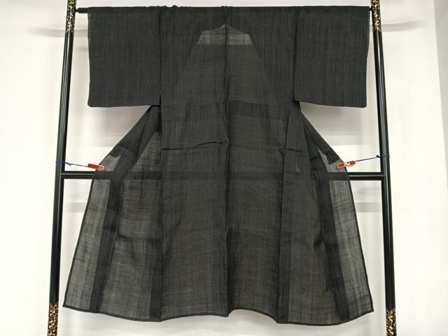 平和屋着物*夏物 男性 重要無形文化財 本場宮古上布 縞 苧麻 逸品 AABB1370np