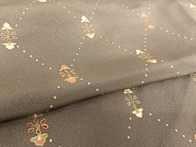 平和屋着物●上質な小紋 花菱 金彩 正絹 逸品 AABB1386np