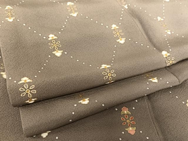 平和屋着物●上質な小紋 花菱 金彩 正絹 逸品 AABB1386np