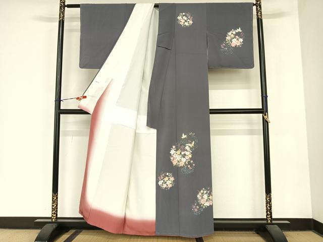 平和屋着物●訪問着 花蝶丸文 金彩 正絹 逸品 AABB1393np