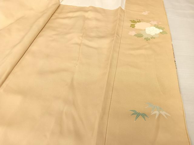 平和屋着物●創業460年・千總 訪問着 駒刺繍 貝桶草花文 暈し染め 金彩 丹後ちりめん 金彩 正絹 逸品 未使用 AABB1397np