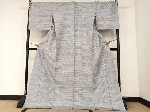 平和屋着物●紅花紬 米沢 変わり縞 正絹 逸品 AABB1400np