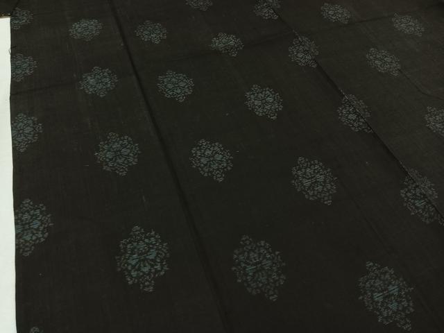 平和屋着物▽本場大島紬 単衣 草花文 正絹 逸品 AABB1405jh