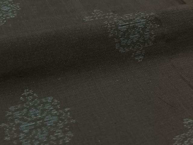 平和屋着物▽本場大島紬 単衣 草花文 正絹 逸品 AABB1405jh