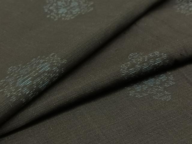 平和屋着物▽本場大島紬 単衣 草花文 正絹 逸品 AABB1405jh