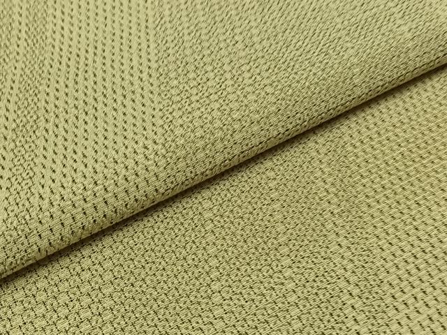 平和屋着物▽本塩沢 単衣 110亀甲 斜縞 正絹 逸品 AABB1420jh
