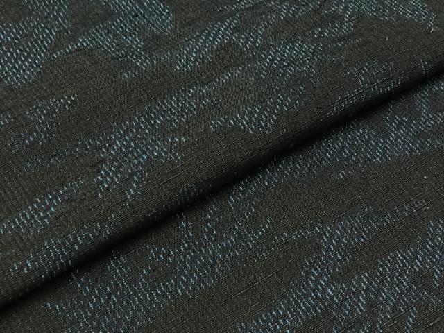 平和屋着物▽上質な紬 単衣 風景文 正絹 逸品 AABB1437jh
