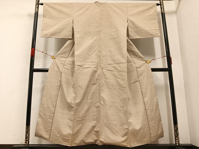 平和屋着物●上質な紬 間道 正絹 逸品 AABB1459ph