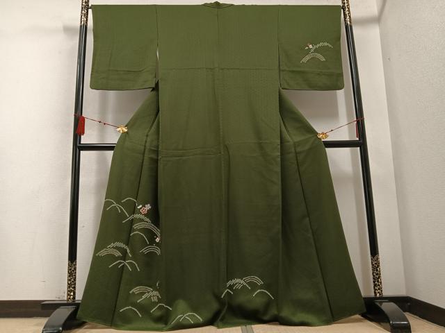 平和屋着物●訪問着 絞り 刺繍 梅 正絹 逸品 AABB1473ph