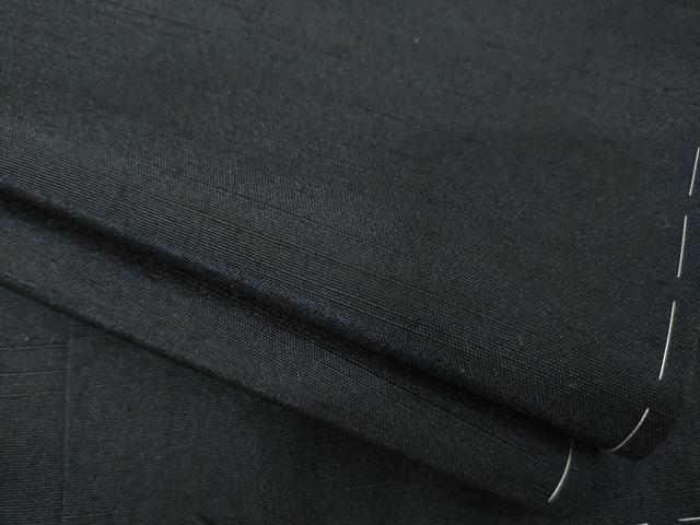 平和屋着物●男性 紬 アンサンブル 濃紺地 キングサイズ 正絹 逸品 未使用 AABB1962ck