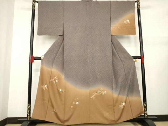 平和屋着物●訪問着 鳳凰花文 暈し染め 正絹 逸品 AABB2010ck