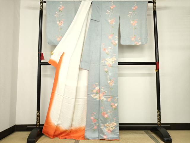 平和屋着物●訪問着 青海波花文 正絹 逸品 AABB2037ck