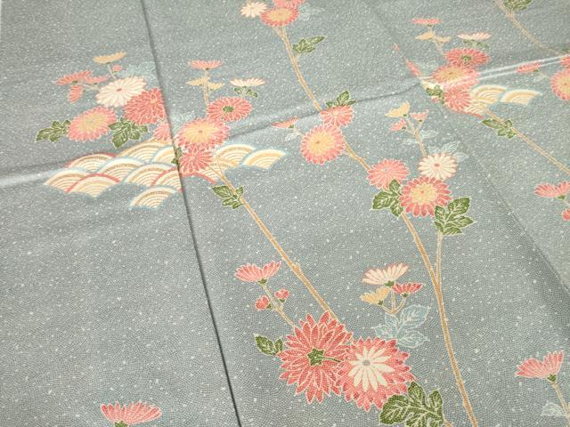 平和屋着物●訪問着 青海波花文 正絹 逸品 AABB2037ck