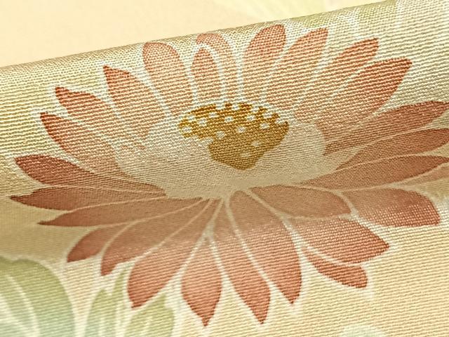 平和屋着物▽訪問着 単衣 枝花文 暈し染め 正絹 逸品 AABB2041fy